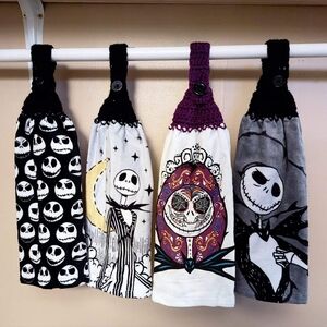 Jack Skeleton Hanging Towel Set(X4)